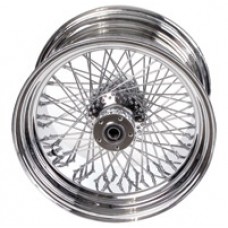 Paughco Chrome 80-Spoke Wheel Assembly for Wide Tire Applications, 18 x 5.50″ 06-150