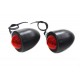 Black Bullet Marker Lamp Set with Red Lens 33-1410
