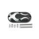 Black Inspection Cover with Chrome Flame 42-0477