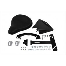 Black Leather Solo Seat Kit 47-0134