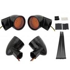 Black Revox Bullet Style LED Turn Signal Lamp Kit 33-5004