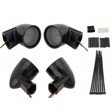 Black Revox Bullet Style LED Turn Signal Lamp Kit 33-5016