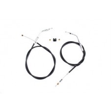 Black Throttle and Idle Cable Set with 44.81