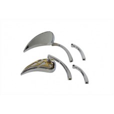 Chrome Billet Tear Drop Mirror Set 34-0860