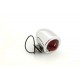 Chrome Bullet Marker Lamp Red Single Filament 33-0401