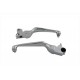 Chrome Contour Hand Lever Set with Skull Ends 26-0787