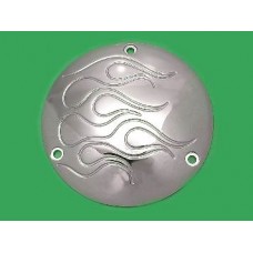 Chrome Flame Derby Cover 42-0747