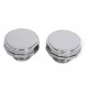 Chrome Hexagon Style Vented and Non-Vented Gas Cap Set 38-0445
