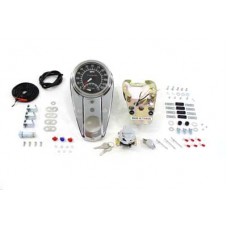 Chrome Three Light Dash Panel Kit with 1:1 Ratio Speedometer 39-0918