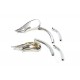 Fireball Mirror Set with Curved Stems, Chrome 34-0490