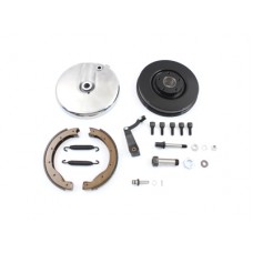 Front Brake Backing Plate Kit Left Side Black 23-9254