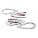 Gas Tank Emblems with Red Lettering 38-0804