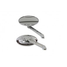 Oval Mirror Set Chrome 34-1575