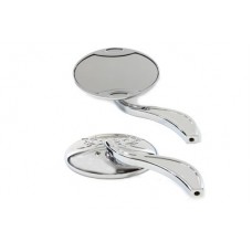 Oval Mirror Set Chrome 34-8116