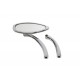 Oval Mirror Smooth with Billet Stem, Chrome 34-0342