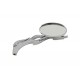 Oval Mirror with Billet Flame Stem, Chrome 34-0122