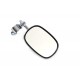 Rectangle Mirror with Clamp On Stem, Chrome 34-0302