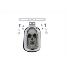 Skull Face Tombstone Tail Lamp Clear Lens 33-0205