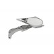 Spike Oval Mirror with Billet Flame Stem, Chrome 34-0140