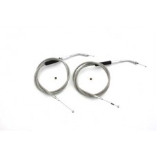 Stainless Steel Throttle and Idle Cable Set with 45.83