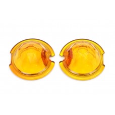 Tail Lamp Lens Set Faceted Amber 33-1139