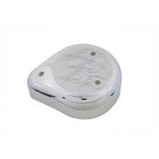 Tear Drop Air Cleaner with Flames Chrome 34-0511