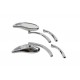 Tear Drop Mirror Set with Solid Billet Stems, Chrome 34-0357