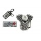 V-Twin Mens Evo Engine Buckle and Fob Set 48-0224