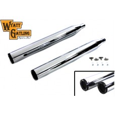 Wyatt Gatling Muffler Set With Black 6 Screw End Tips 30-0753