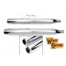 Wyatt Gatling Muffler Set With Chrome Hollow Point End Tips 30-0634